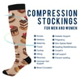 thumbnail image 2 of FORMRS Womens Knee High Socks Casual Long Thick Travel Daily Wear, 2 Pairs, Creamy Cake, 2 of 6