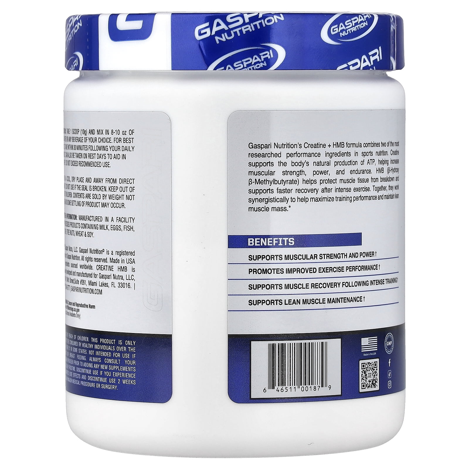 Gaspari Nutrition Creatine HMB, Strawberry Lemonade, 300 g