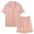 thumbnail image 3 of SHIXIAOO Ensemble de Pyjama d'Été pour Femmes à Manches Courtes avec Col et Poches, Maillot de Bain Grande Taille, 3 of 5
