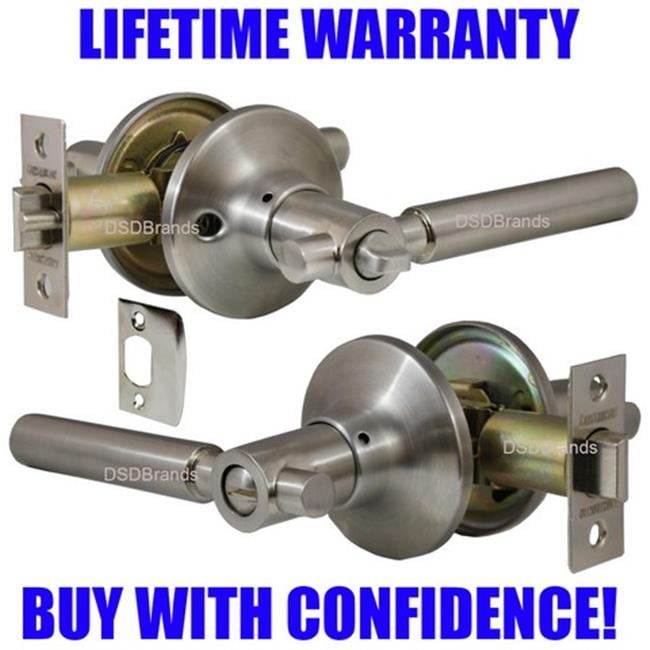 Constructor Rondo Privacy Lever Door Lock with Knob Handle Lockset, Satin Nickel Walmart Canada