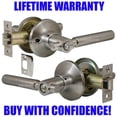thumbnail image 1 of Constructor Rondo Serrure de Porte de la Vie Privée avec Poignée de Bouton Serrureset&44; Nickel Satiné, 1 of 1