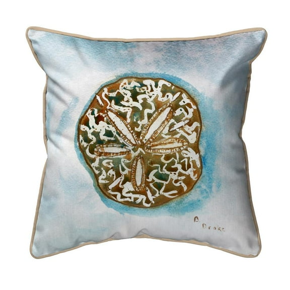 Betsy Drake Interiors Betsy's Sand Dollar Small Indoor/Outdoor Pillow 12x12