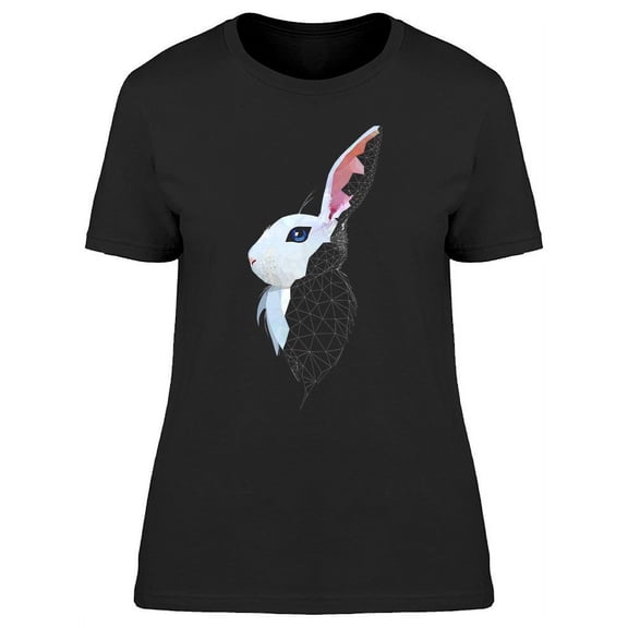 Bunny In Unfinished Low Poly T-Shirt Women -Image by Shutterstock, Female x-Large