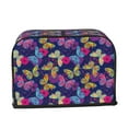 thumbnail image 2 of Pofeuu Paint Butterflies Print Universal Two Slice Toaster Cover,Dust Cover, Toaster Cover Bread Machine Cover Fits for Most Standard 2 Slice Toasters, 2 of 7