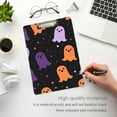 thumbnail image 3 of FORMRS Acrylic Clipboard with Low Profile Clip Standard A4 Letter Size, 12.5" x 9", Halloween Orange Ghosts, 3 of 8