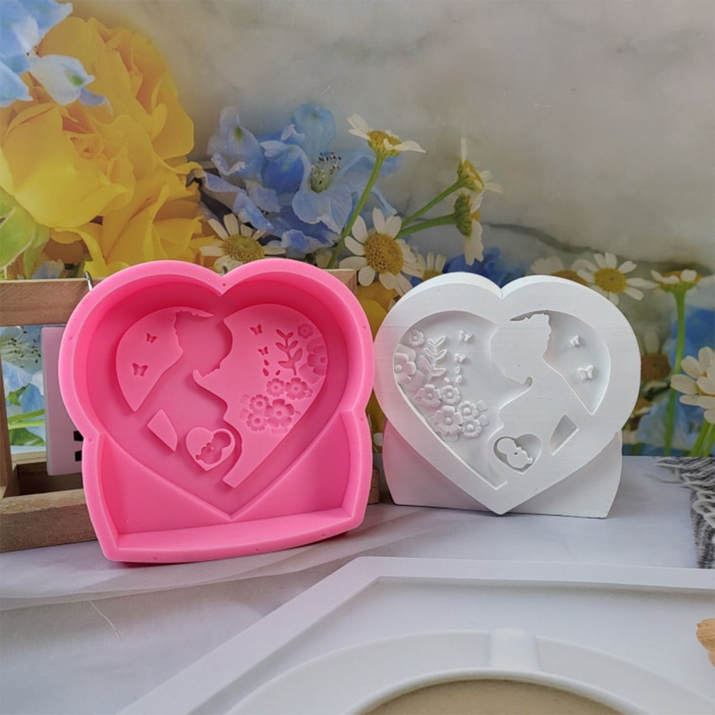 Geemin Mother's Day Candle Mould Silicone Molds Plasters Molds Mother's Pregnancy Molds
