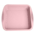 thumbnail image 2 of Silicone Square Cake Pan 8X8 In Pink, Reusable Baking Pan, Kitchen Pans, By Kingtowag, 2 of 6