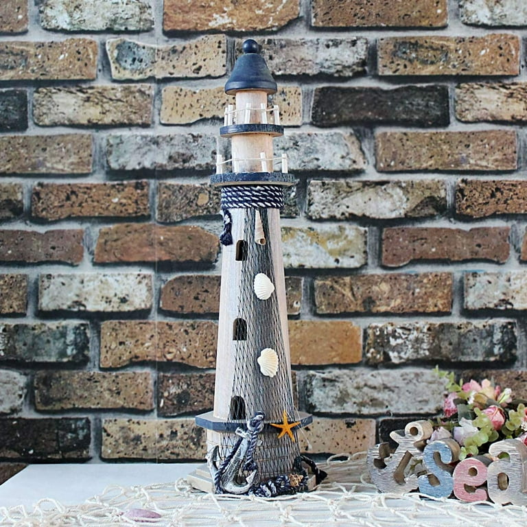 Wooden Lighthouse Decor 19 5 Inch