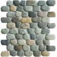 thumbnail image 5 of Strip Mix Walltile Pebble Mosaic, Tumbled Stone Backsplash Tiles for Kitchen Walls, Shower and Bathroom Walls, and Outdoor Areas (10.5" X 12"), 5 of 15