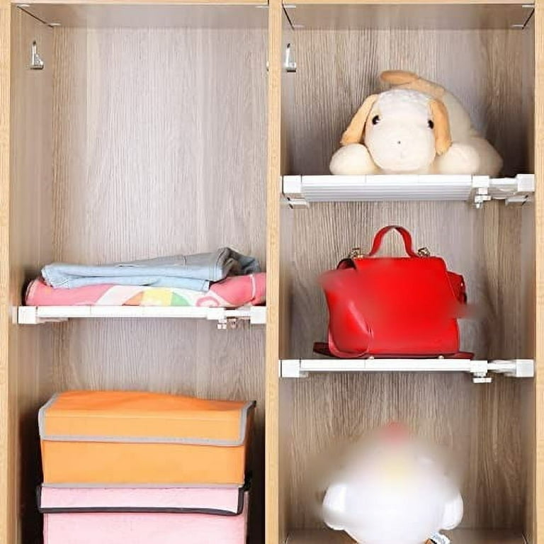 Expandable Shelves Wardrobe Storage Closet Organiser Cupboard Storage Organiser Tension Shelf Separator Airing Cupboard Shelves Adjustable Storage