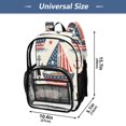 thumbnail image 6 of Iauyy Clear Backpack Heavy Duty PVC Transparent Backpack for College Workplace, Patriotic Sailboat Pattern, 6 of 8