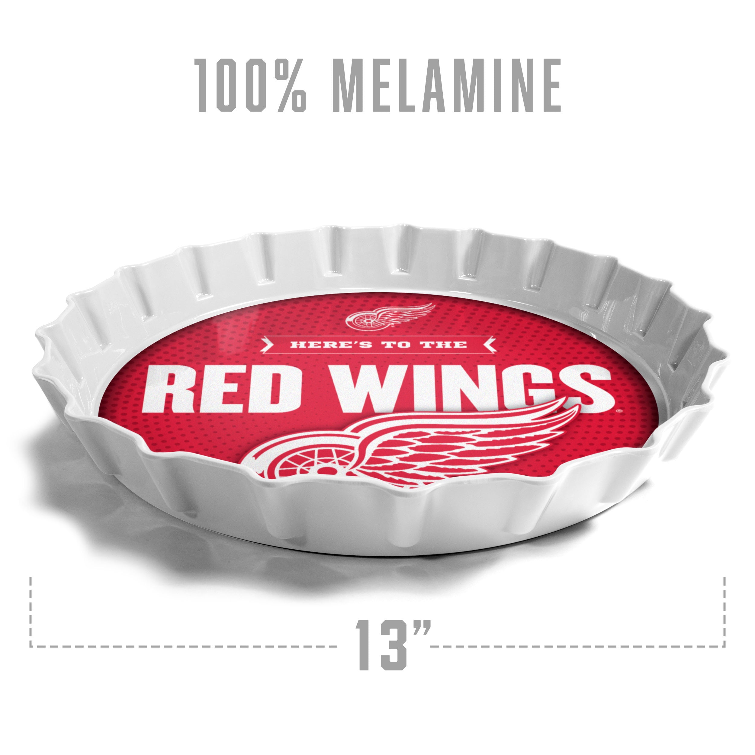 YouTheFan NHL Detroit Red Wings Bottle Cap Serving Tray