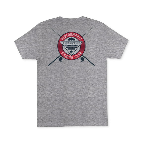 Columbia Mens Columbia Oro Short Sleeve Graphic T Shirt Grey Heather Medium