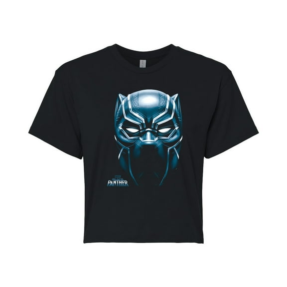 Marvel Black Panther - Mask Oversized - Juniors Cropped Tee
