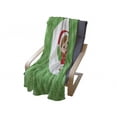 thumbnail image 4 of Christmas Alphabet Soft Flannel Fleece Blanket, Interpretation of Letter O with a Santa Merry Xmas Vibes, Cozy Plush for Indoor and Outdoor Use, 60" x 80", Green Dark Coral and White, by Ambesonne, 4 of 6