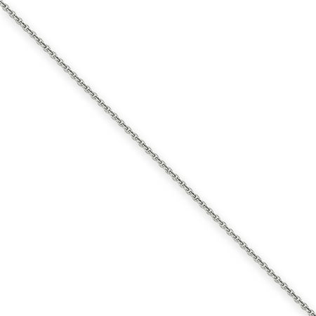 14kt White Gold 1.5mm Solid Polished Cable Chain