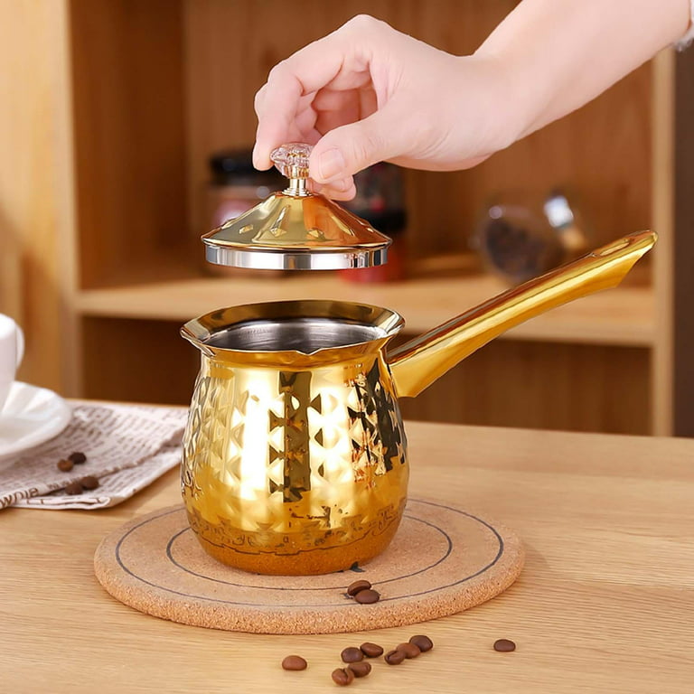 Household Turkish Coffee Pot, Coffee Milk Frothing Cup Small Pot Greek Pot  Coffee Maker Milk Warmer Coffee Pot Women Gifts, 