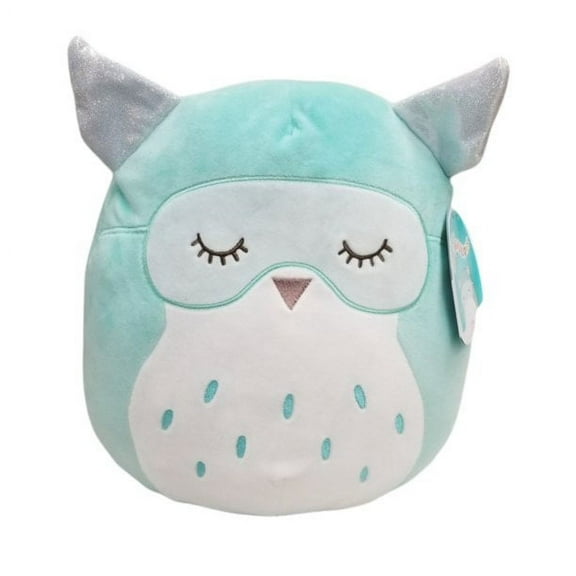 Squishmallows Official Kellytoy (12 Inch, Lida the Sleeping Owl with Sleep Mask Mint Green)