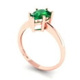 thumbnail image 2 of 1.5 ct Pear Cut Simulated Emerald Solitaire Engagement Ring for Women in 18K Rose Gold, 2 of 5