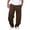 Brown, variant on Men's Heather Brown Wide Leg Sweatpants,Diagonal Seam Loose Baggy Casual Trousers with Side Pockets for Street Loungewear Brown XXL