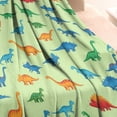 thumbnail image 3 of LightGreen Multicolor Dinosaurs Blanket,Comfortable Soft Lamb Wool Throw Blanket,All Season,Warm Lightweight Blankets for Sofa Bed Couch Living Room Chair,30"x40", 3 of 4