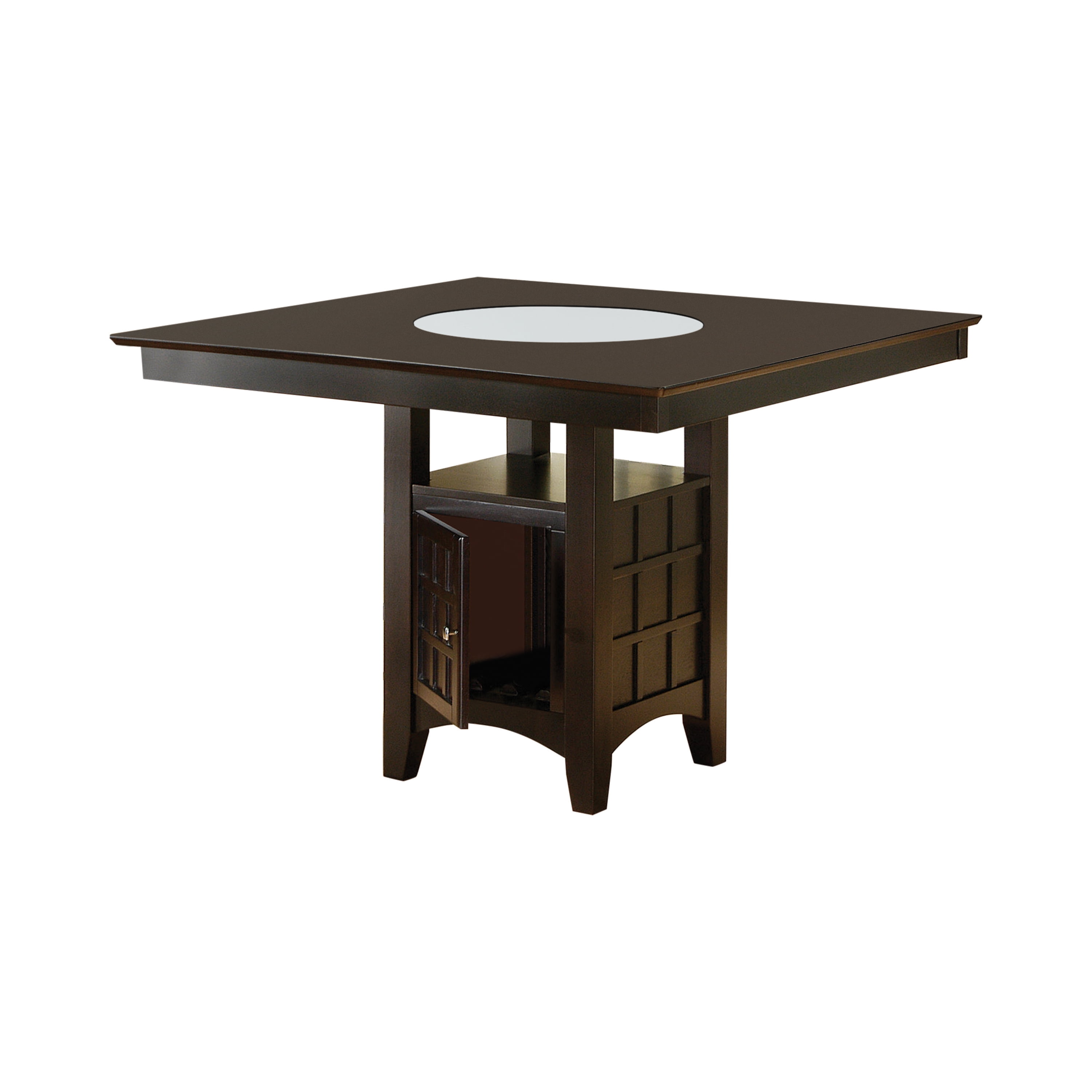Casual Square Counter Height Dining Table in Cappuccino Finish