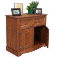 thumbnail image 6 of Sunnydaze 36" Solid Pine Kitchen Sideboard Cabinet with 2 Doors 2 Drawers, Chocolate, 6 of 14