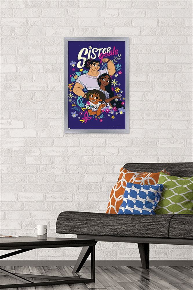 Disney Encanto - Sister Goals Wall Poster, 14.725" x 22.375", Framed