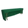 thumbnail image 1 of LA Linen Open Back Polyester Poplin Fitted tablecloth for Classroom Tables 96"L x 18"W x 30"H, Emerald Green, 1 of 4