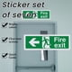 thumbnail image 2 of Emergency Fire Escape Signage Notice Sign Easy Mount Weatherproof Fire Exits Signs RIGHT LEFT UP DOWN Safety Signs, 2 of 4