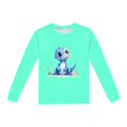 thumbnail image 5 of Pyjamas d'Été pour Garçons Ensemble de Pyjama 2 Pcs Imprimé Dinosaure Col Rond Manches Longues Pantalon Printemps Automne Pyjamas pour Enfants Vert Menthe 3 Ans-4 Ans, 5 of 5