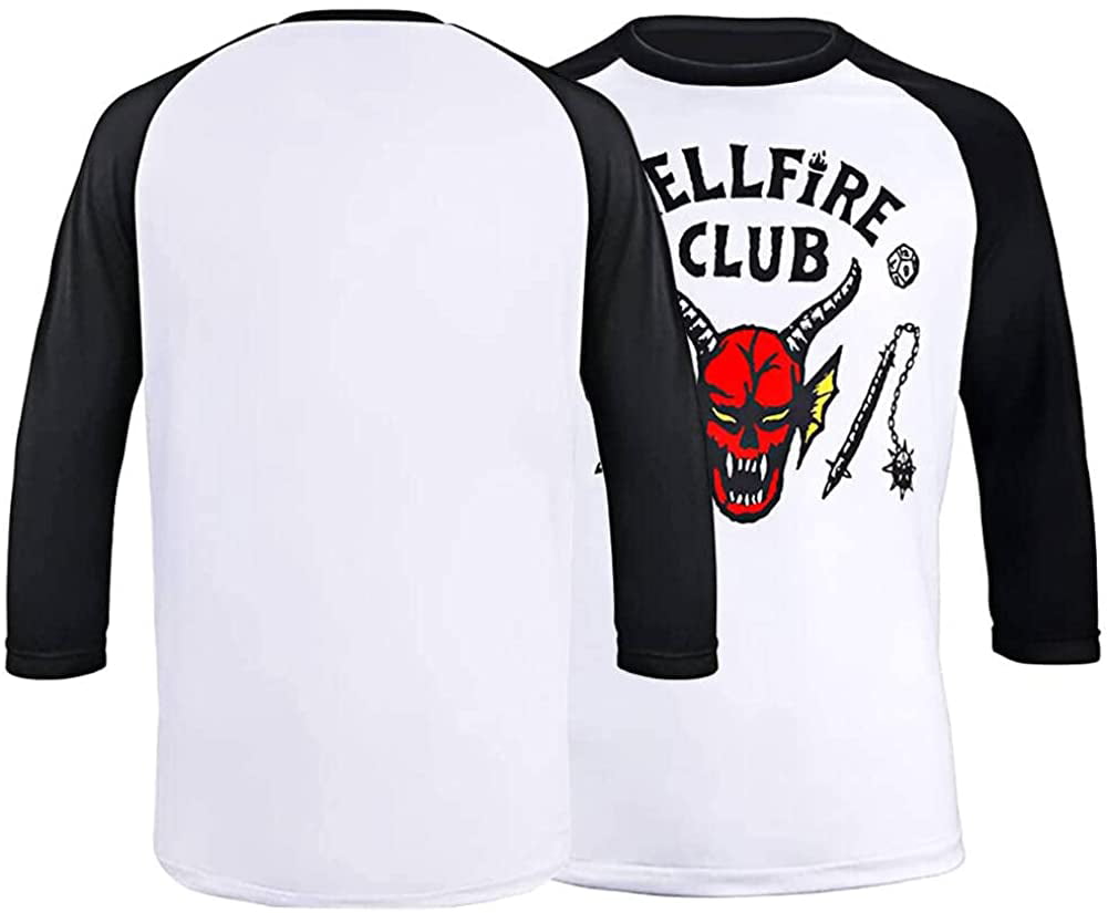 Hellfire Club Shirt Adult T-Shirt Baseball Short or Long Sleeves Halloween Party Cosplay Costume 