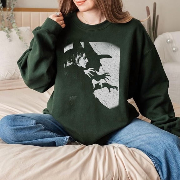 Wicked Witch Of the West, Wizard of Oz Distressed Vintage Sweatshirt - Sizes S-5XL ,Art Print JSC