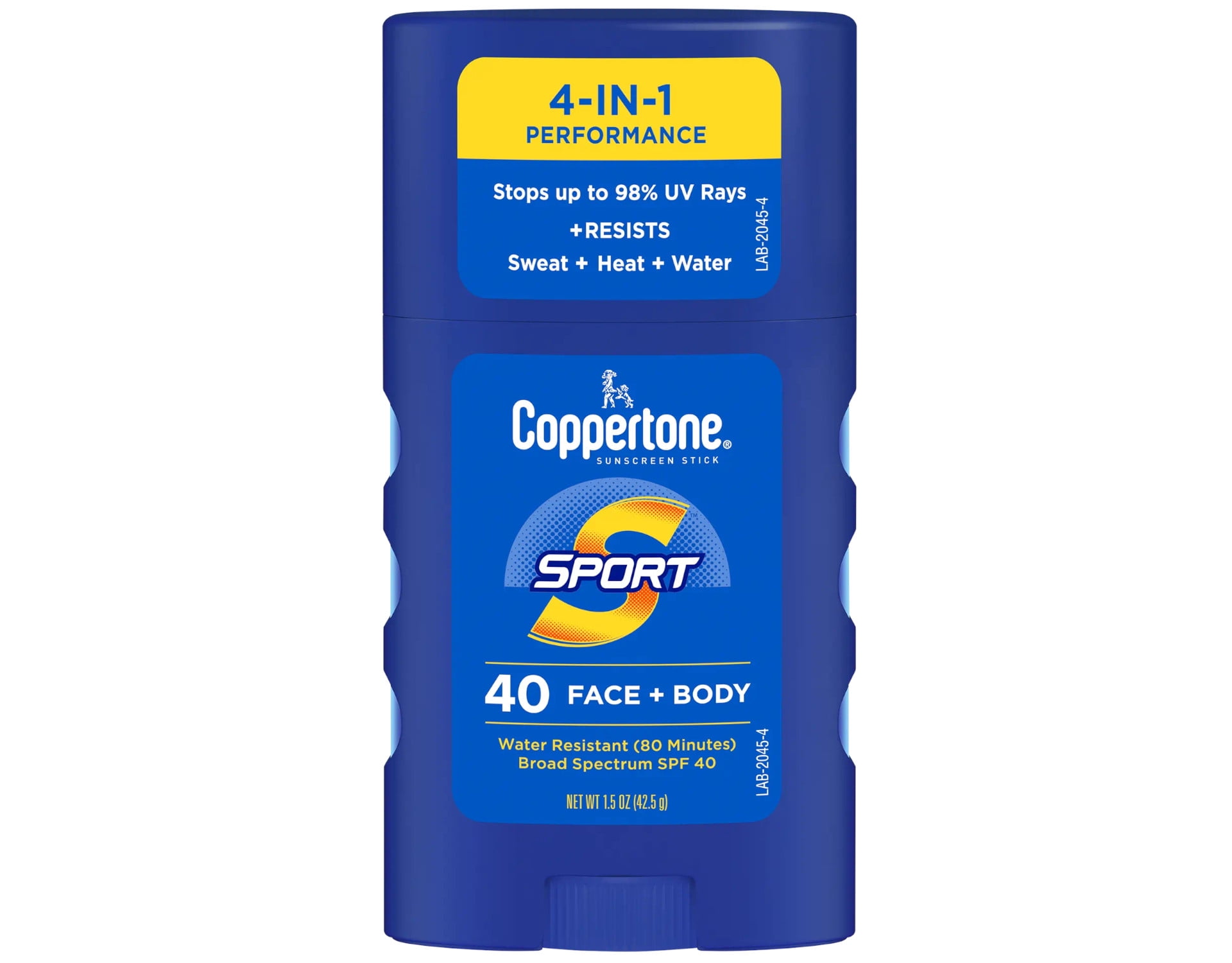 Coppertone Sport Face & Body Sunscreen Stick SPF 40, 1.5 Oz - Pack of 5