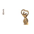 thumbnail image 1 of Figura en miniatura de pareja, estatua, escultura, material único de resina y cerámica, adecuada para regalo de boda, decoración del hogar, adorno de, 1 of 8
