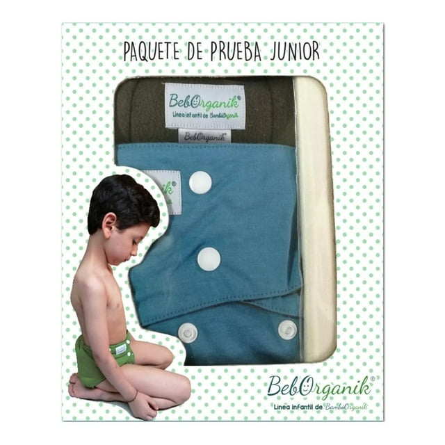 Paquete de Pañal y Toallas BambúOrganik Etapa Mayor a 3 Unisex Lavable