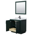 thumbnail image 3 of Wyndham Collection Miranda 36" Wood&Metal Single Bathroom Vanity in Green/Black, 3 of 6