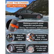 AutoSock HP870 - Passenger Vehicle Snow Socks for Tires on Cars, SUVs and Pickups, Pack of 2