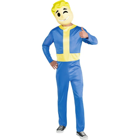 Vault Boy Halloween Costume for Men, Fallout Shelter, Standard, Includes Mask