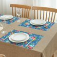 thumbnail image 3 of Pioneer Flower Floral Print Pattern Summer Placemats Table Placemats Set Of 4-Linen Kitchen Washable Placemats Table Mats 12x18 Inch Non-Slip Heat Resistant, 3 of 6