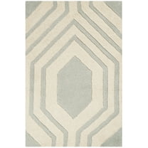 SAFAVIEH Chatham Zeke Geometric Wool Area Rug, Gray/Ivory, 2' x 3'