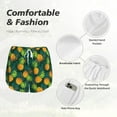 thumbnail image 4 of Pofeuu Pineapples with Palm Leaves Print Women's Athletic Shorts Running Workout Shorts Tummy Control Quick Dry Gym Shorts with Pockets Double layer sports shorts-XX-Large, 4 of 7