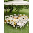 thumbnail image 4 of Outdoor Tablecloths with Umbrella Hole & Zipper, Vintage Sunflower Rectangle Tablecloth 52x70 Inch, Summer Botanical Farmhouse Floral Waterproof Table Cloth, Patio/Pool/Picnic Table Covers, 4 of 8