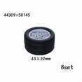 thumbnail image 1 of MOC Technical Tire Wheel Cross Hole Set Motorcycle Tyre & Rim Car Truck Wheels Hub Bricks Construction Building Blocks 44309-56145-8set, 1 of 6