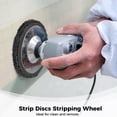 thumbnail image 2 of Strip Discs Stripping Wheel for Angle Grinder, Strip Discs Abrasive 4'' x 5/8'', Paint Stripper Wheels for Clean and Remove Paint Rust Oxidation, Black, 5 PCS, 2 of 5