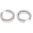 thumbnail image 2 of Small hoop earrings 201 Stainless steel hoop earrings 24mm for screen conch piercing jewelry Unisex (silver), 2 of 3