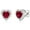 Ruby Red and White, variant on 925 Sterling Silver Heart Shape Halo Cubic Zirconia Earring for Women (2.32 Cttw. 5MM Center Stone)