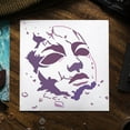 thumbnail image 5 of Behind The Face Cover Drawing Stencil with Paint Brush 11.8x11.8inch Broken Face Cover Painting Template Crushed Facepiece DIY Art Stencil, 5 of 9