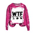 thumbnail image 1 of Rbaofujie Chandails pour Femmes Mode Automne Chandails Décontractés Imprimés Col Rond Manches Longues Hauts Amples Chandails en Molleton Rouges Chandail à Capuchon pour Filles, 1 of 3