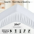 thumbnail image 5 of Lux Decor 2-Pack Twin XL Fitted Sheets Only - 16" Deep Pocket, Brushed Microfiber Bottom Sheets, 360° Elastic Fit, Wrinkle & Fade Resistant - White, 5 of 10